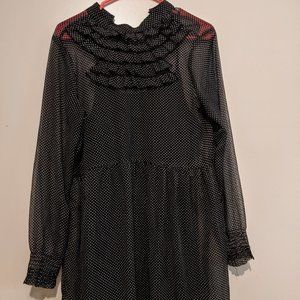 Tiny polka dot sheer dress